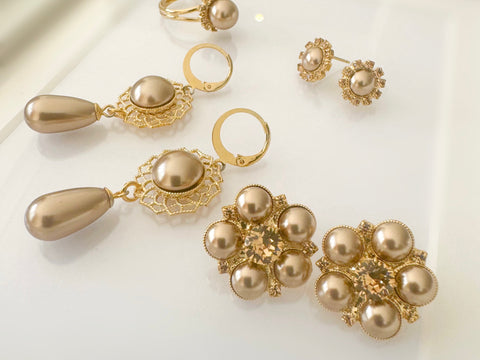 Gold plated oorbellen