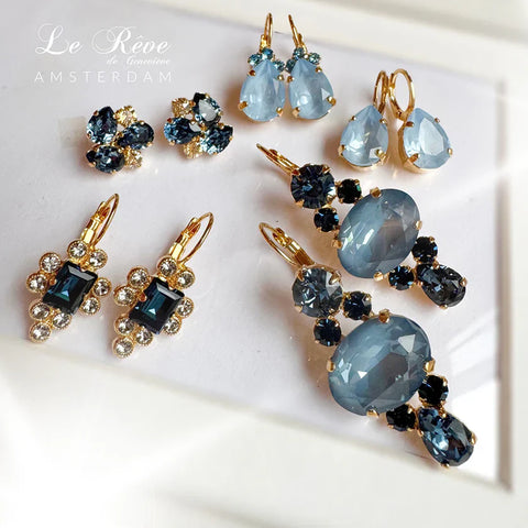 Blauwe oorbellen
