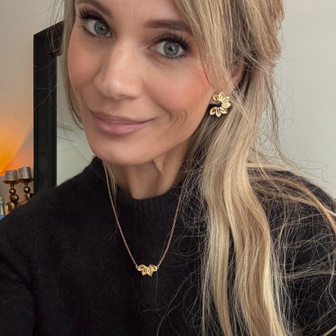 Earrings Matching leaves Refined