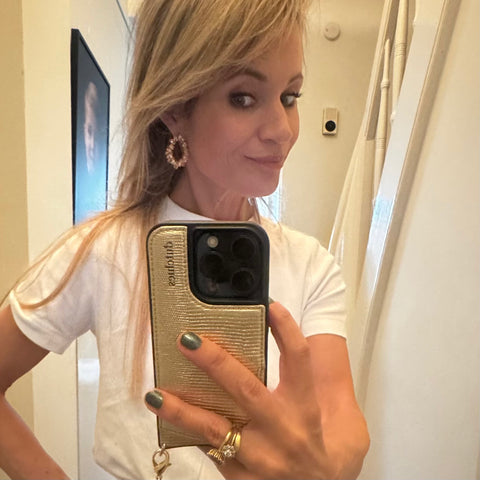 Ovale oorbellen met gouden Swarovski kristallen