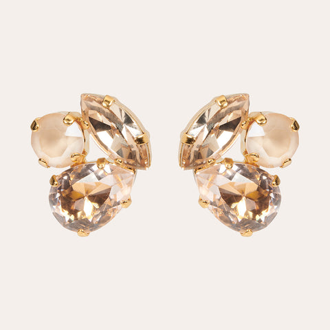 Earrings with 3 crystals