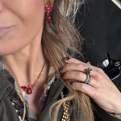 ketting 7 kristallen rood