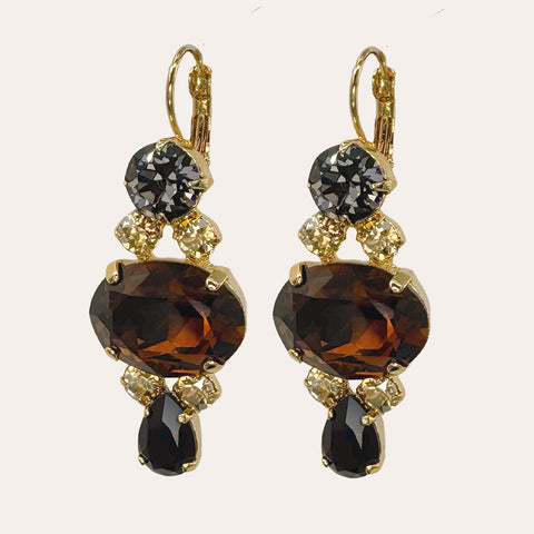 Last pairs! Leopard earrings with Swarovski stones