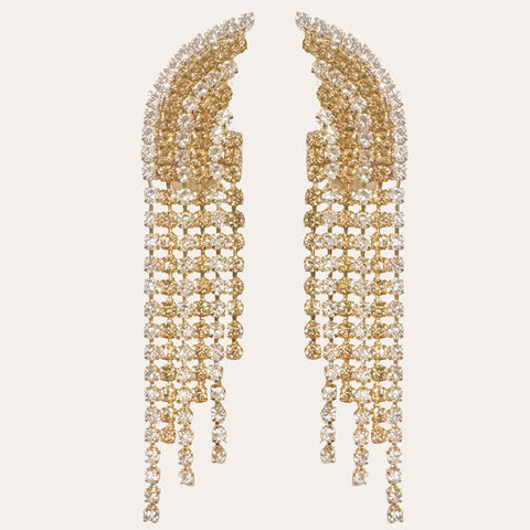 Lange oorbellen met Swarovski-kristalletjes