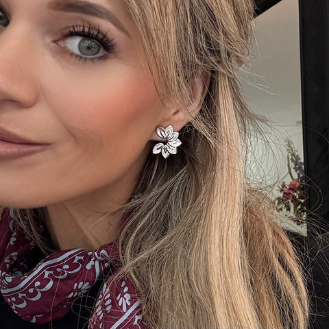 Earrings Matching leaves Refined