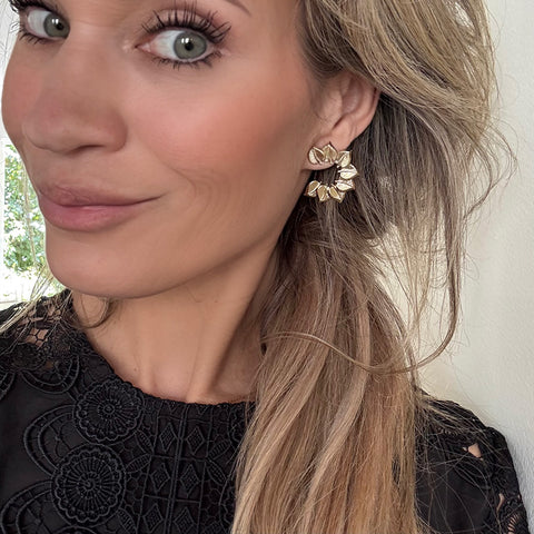Earrings Matching leaves Refined
