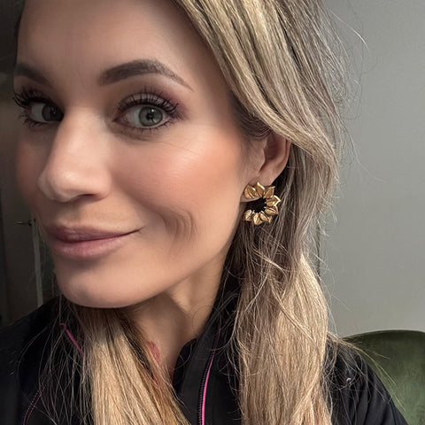Earrings Matching leaves Refined