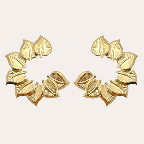 Gouden oorknoppen 'The Matching Leaves'