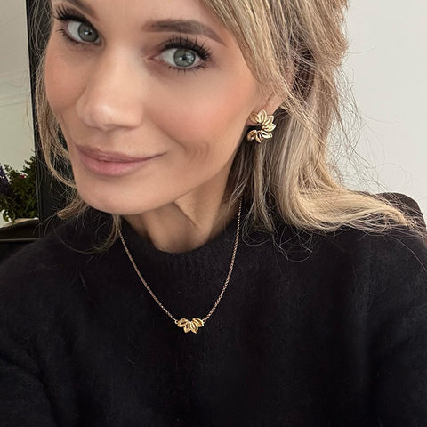 Earrings Matching leaves Refined