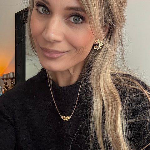Earrings Matching leaves Refined