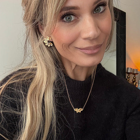 Earrings Matching leaves Refined