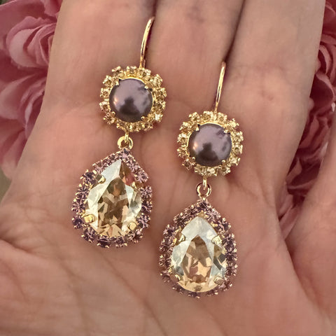 Luxe Burgundy Druppel Oorbellen