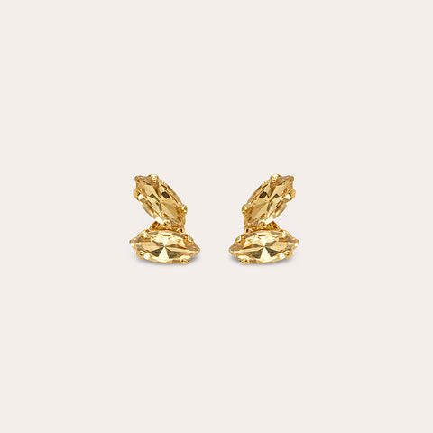 Oorknopjes met gouden blaadjes