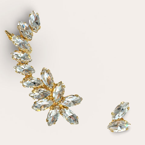 Oorklimmer (R) met Swarovski kristallen – statement oorbel