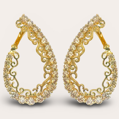 Earrings multi-stones with black stones