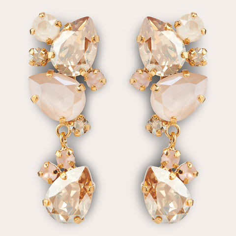 Luxe slanke statement-Oorbellen met Swarovski