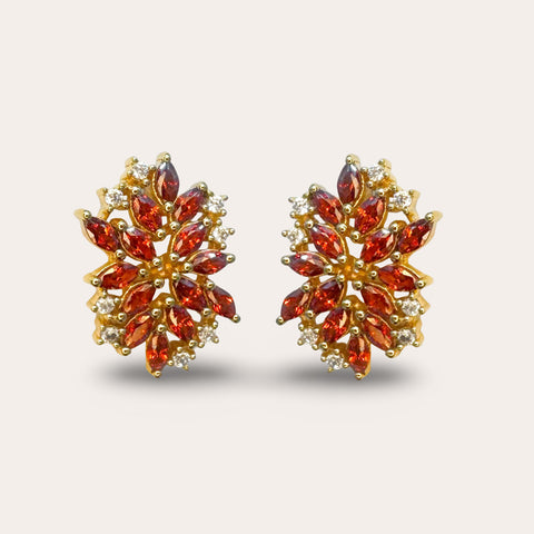 Oorstekertjes met rode Quartz