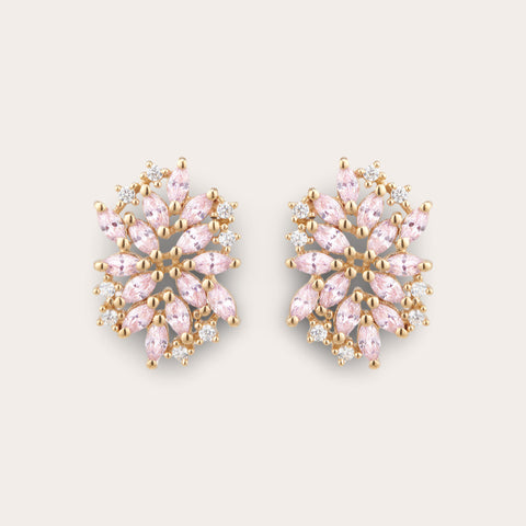 Oorstekertjes met roze zirkonia's