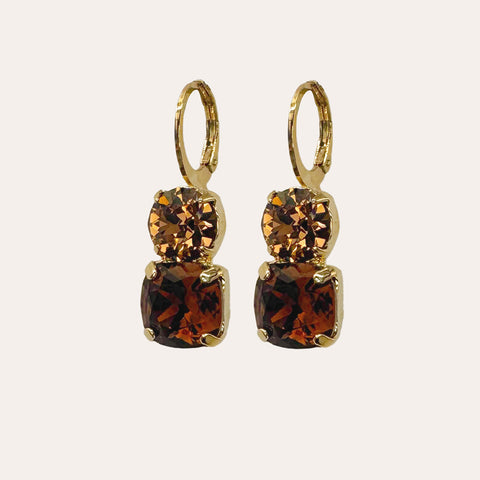 Earrings with burgundy and Maroon crystals