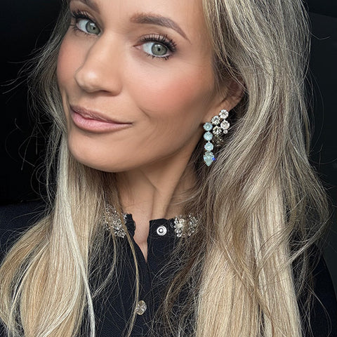 Statement waterval-oorbellen