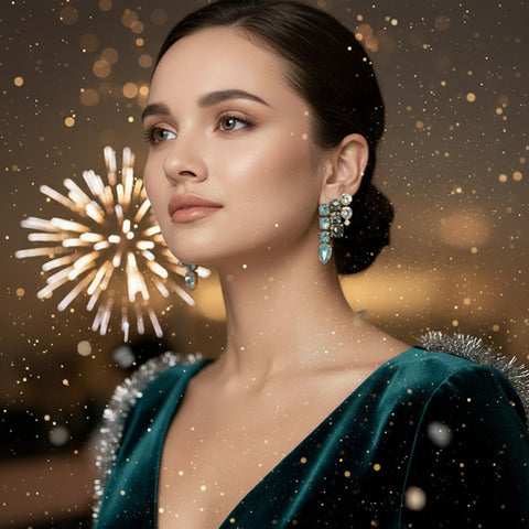 Statement waterval-oorbellen