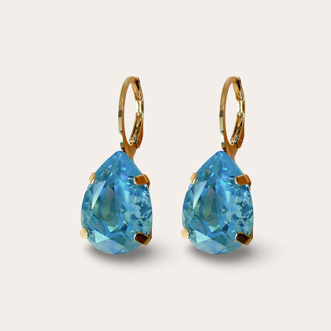 Earrings with an orange Swarovki drop