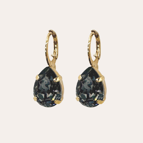 Notify me: Oorhangers met een zwart Swarovki-druppel