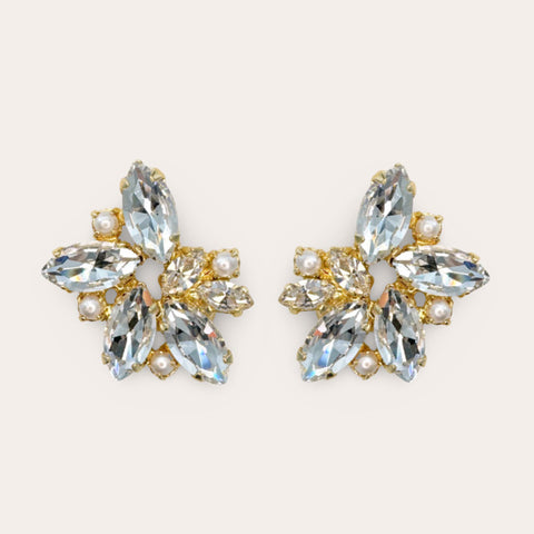 Oorstekers met Swarovski kristallen en pareltjes