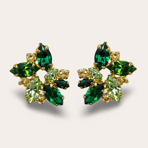 Oorstekers met groene kristallen