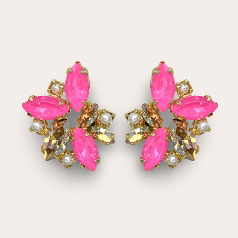 Notify me: Chique felroze oorstekers met Swarovski