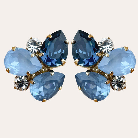 Notify me: Earrings with ivory and beige crystals