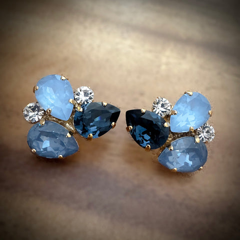 Notify me: Earrings with ivory and beige crystals