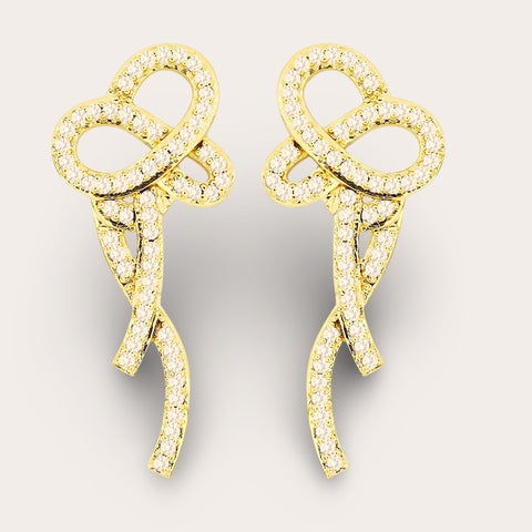 Champagne Strik oorstekertjes bezet