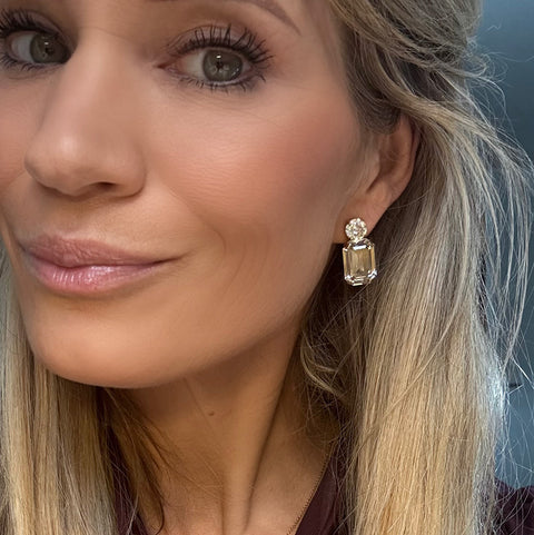 Oorstekers met  kristal