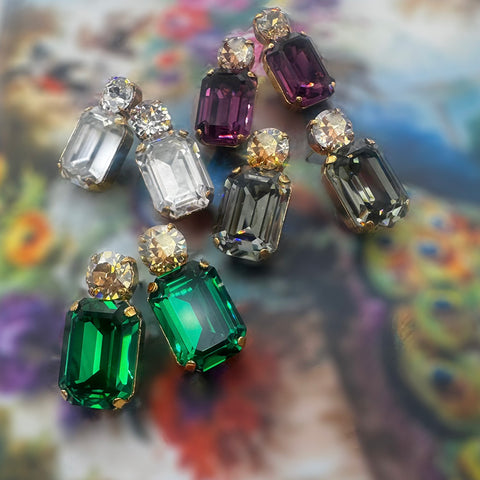 Oorstekers met  kristal