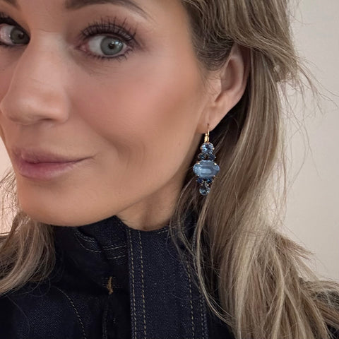 Notify me: Blue earrings with Swarovski stones