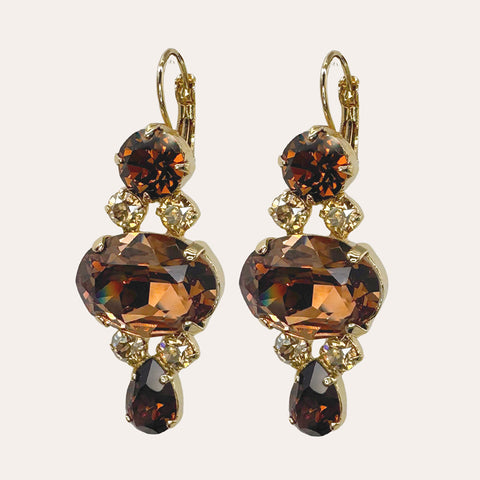 Last pairs! Leopard earrings with Swarovski stones