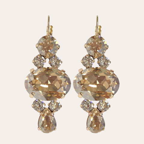 Notify me bij lancering: oorbellen met gouden Swarovski-stenen