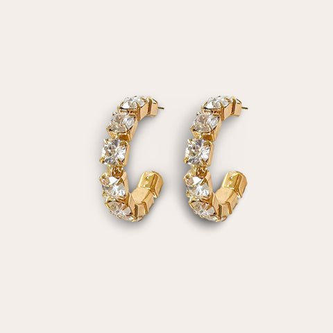 Brede creooltjes bezet met Swarovski kristalletjes (s)