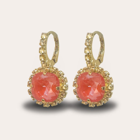 Koningsdag🇳🇱- oorhangers met oranje en gouden kristallen