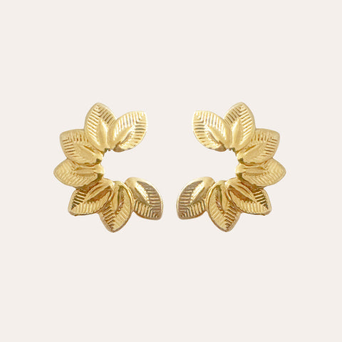 Gouden oorknoppen 'The Small Matching Leaves'