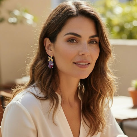 Oorbellen bordeaux rood – limited edition