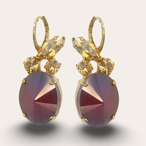 Oorbellen bordeaux rood – limited edition