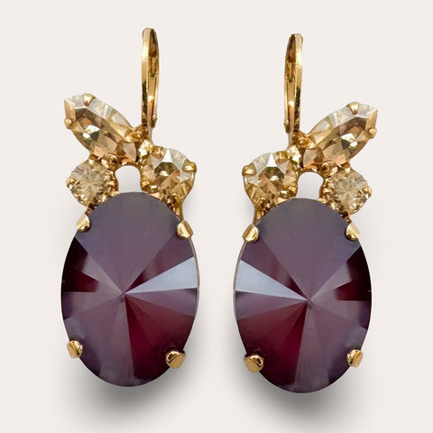 Oorbellen bordeaux rood – limited edition