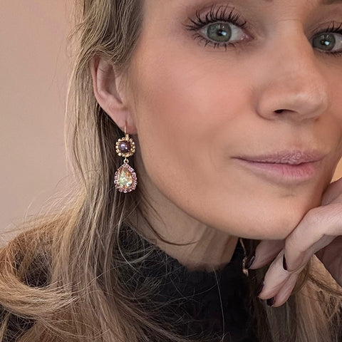 Luxe Burgundy Druppel Oorbellen