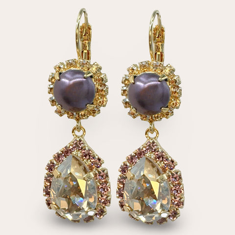 Luxe Burgundy Druppel Oorbellen