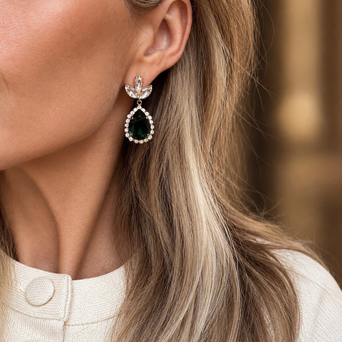 Blue earrings with Swarovski stones