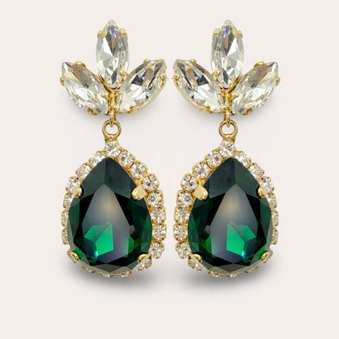 Blue earrings with Swarovski stones
