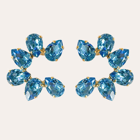 matching circle crystal blauw roze