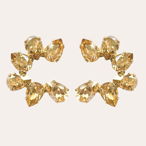matching circle golden leaves roze